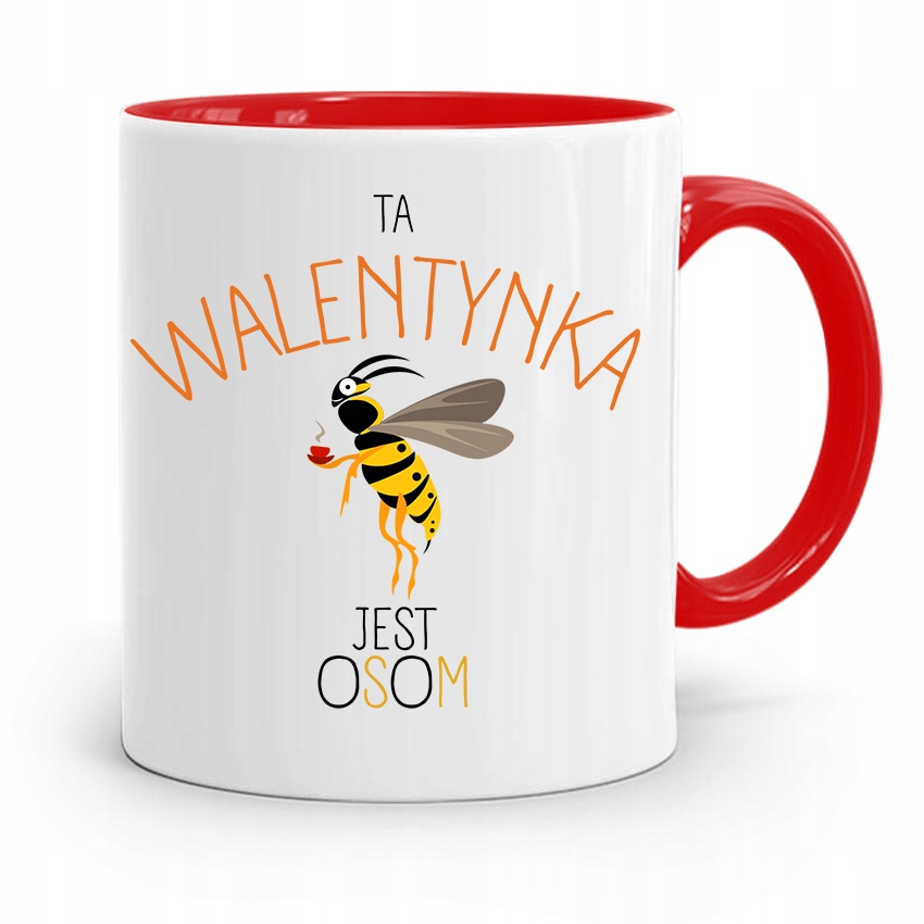 Kubek Czerwony Na Walentynki Ta Walentynka Osom Z Nadrukiem Ze Zdjęciem