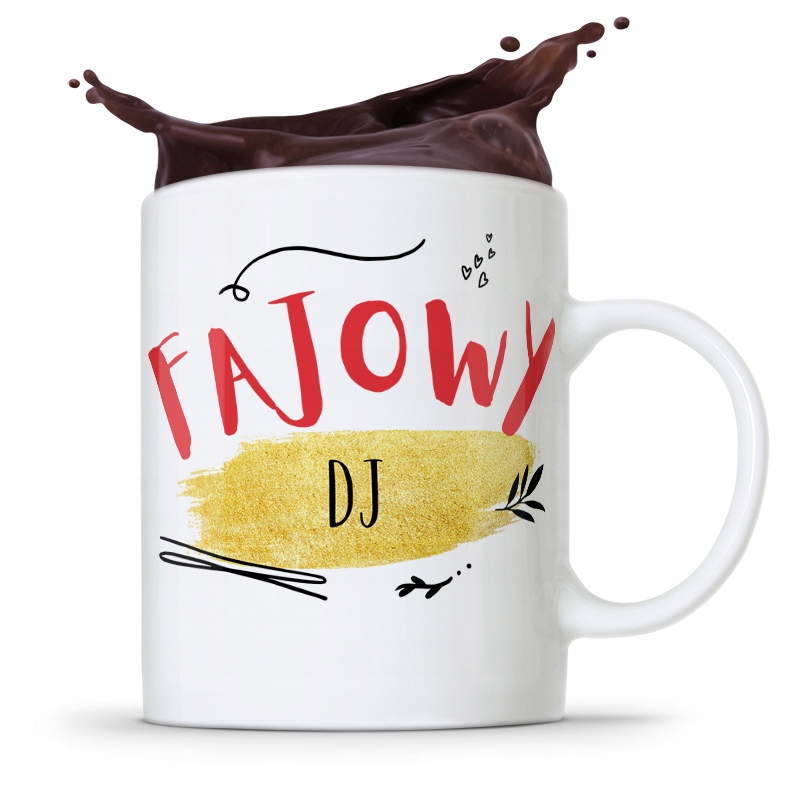 Dla Dja Muzyka Kubek Fajowy Dj Prezent Z Nadrukiem Ze Zdjęciem