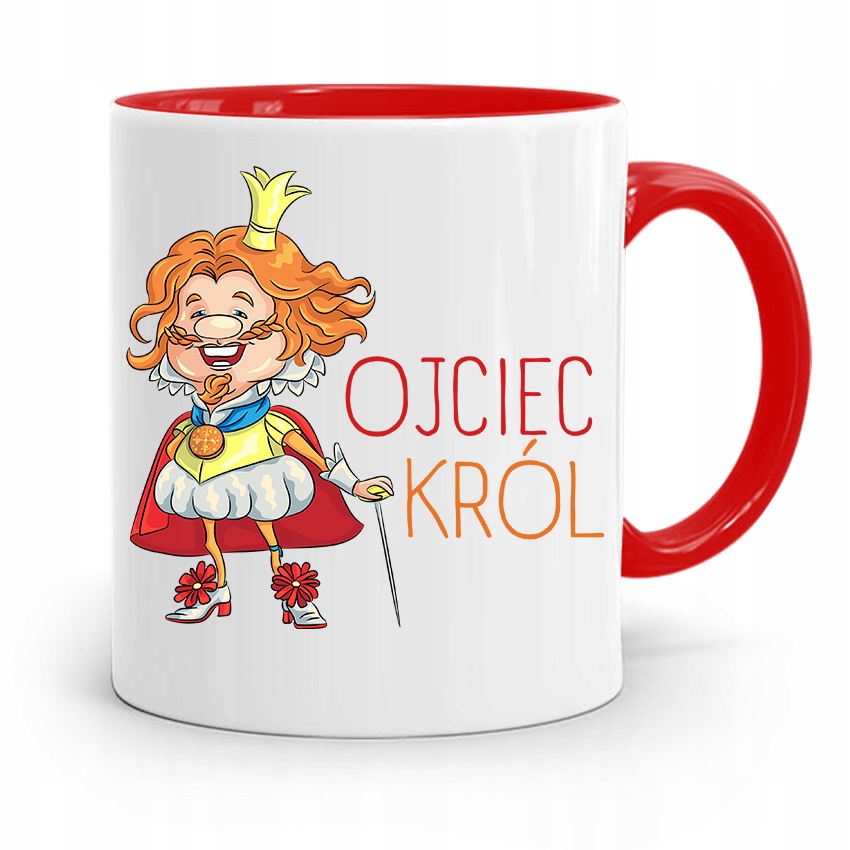 Kubek Czerwony Dla Taty Ojca Ojciec Król Prezent Z Nadrukiem Ze Zdjęciem