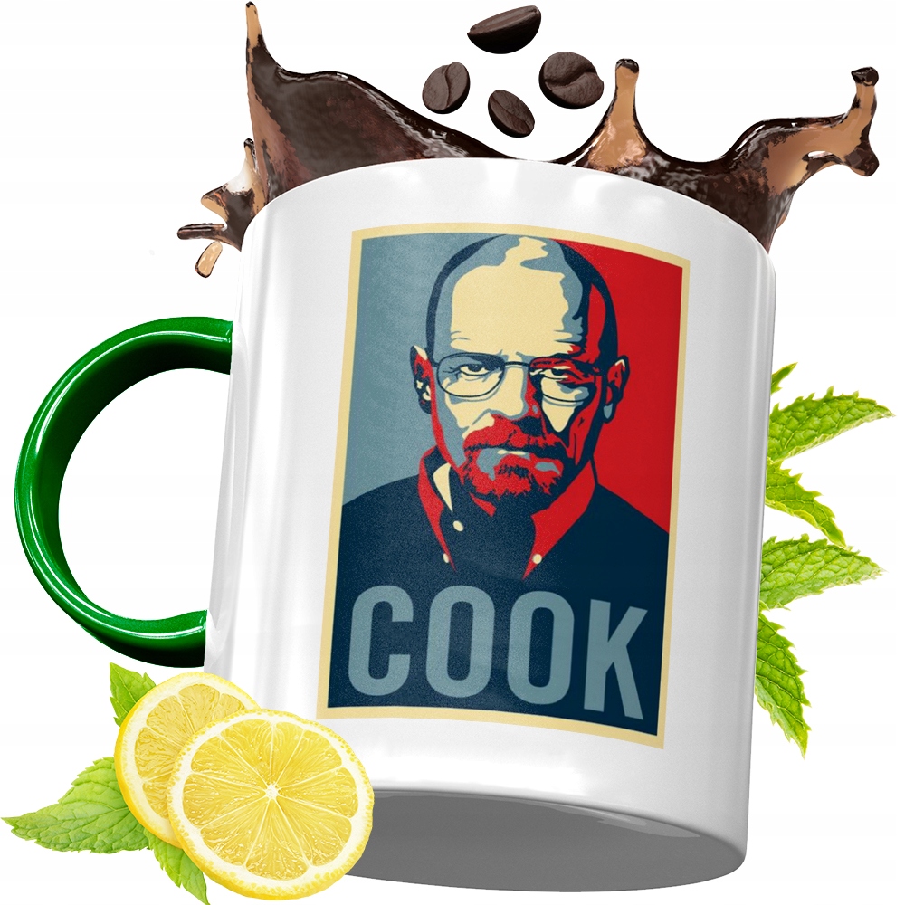 Kubek Zielony Dla Kucharza Idealny Prezent Z Nadrukiem Ze Zdjęciem