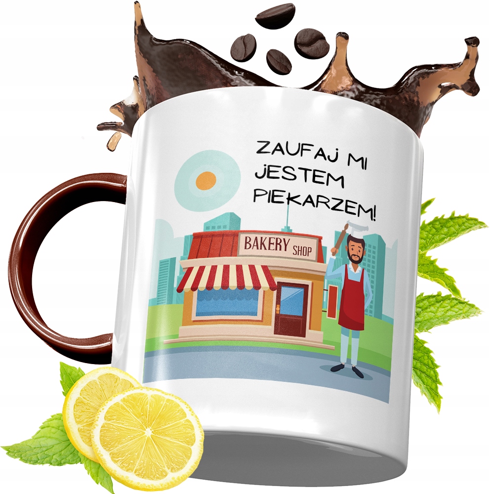 Kubek Bordowy Dla Piekarza Na Urodziny Prezent Z Nadrukiem Ze Zdjęciem
