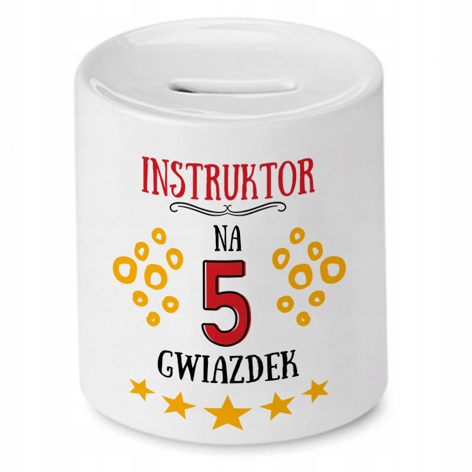 Dla Instruktora Skarbonka Na Urodziny Na Prezent Z Nadrukiem Ze Zdjęciem