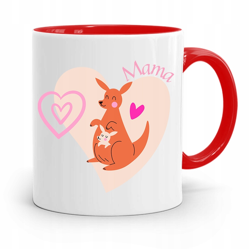 Kubek Czerwony Prezent Dla Mamy Matki Mamusi Mama Z Nadrukiem Ze Zdjęciem