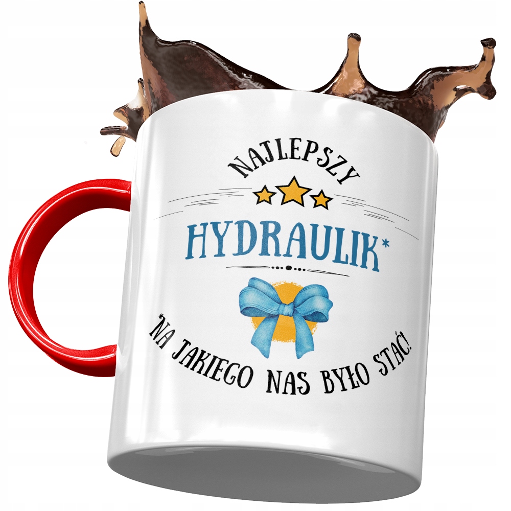 Kubek Czerwony Dla Hydraulika Najlepszy Hydraulik Z Nadrukiem Ze Zdjęciem
