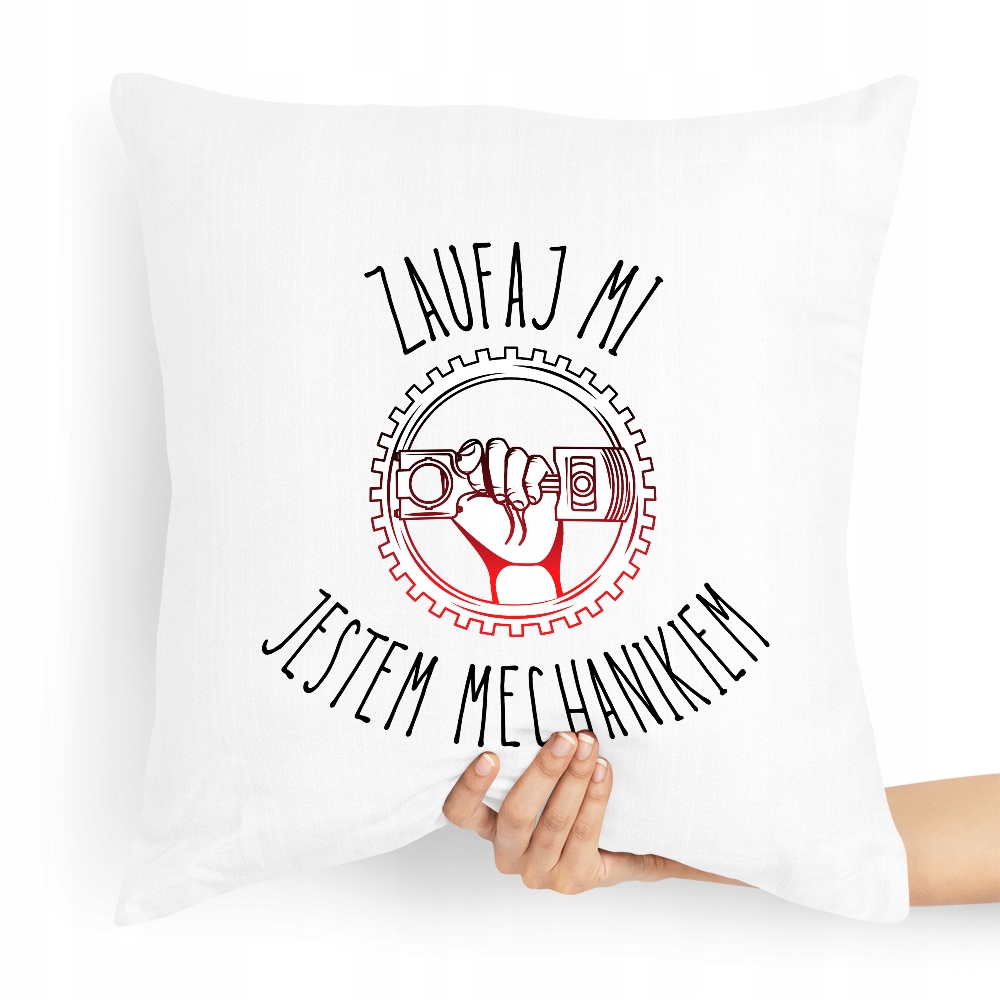 Poduszka Prezent Dla Mechanika Zaufaj Mi Z Nadrukiem Ze Zdjęciem