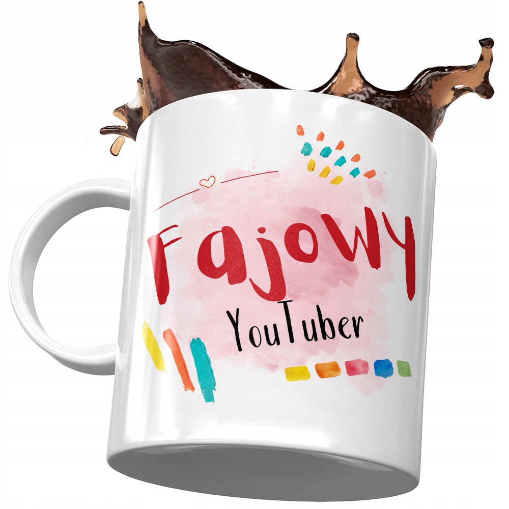 Kubek Dla Youtubera Fajowy Youtuber Prezent Z Nadrukiem Ze Zdjęciem