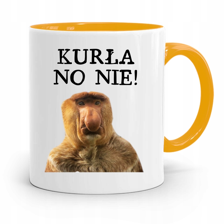 Kubek Żółty Nosacz Janusz Kurła No Nie! Prezent Z Nadrukiem Ze Zdjęciem