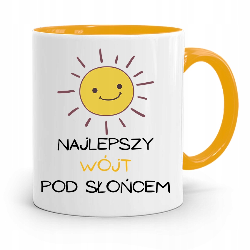 Dla Wójta Kubek Żółty Prezent Najlepszy Wójt Z Nadrukiem Ze Zdjęciem