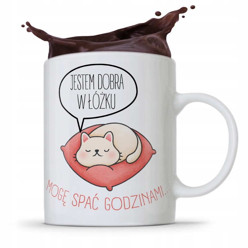 Kubek Śmieszny Zabawny Jestem Dobra W Łóżku Z Nadrukiem Ze Zdjęciem