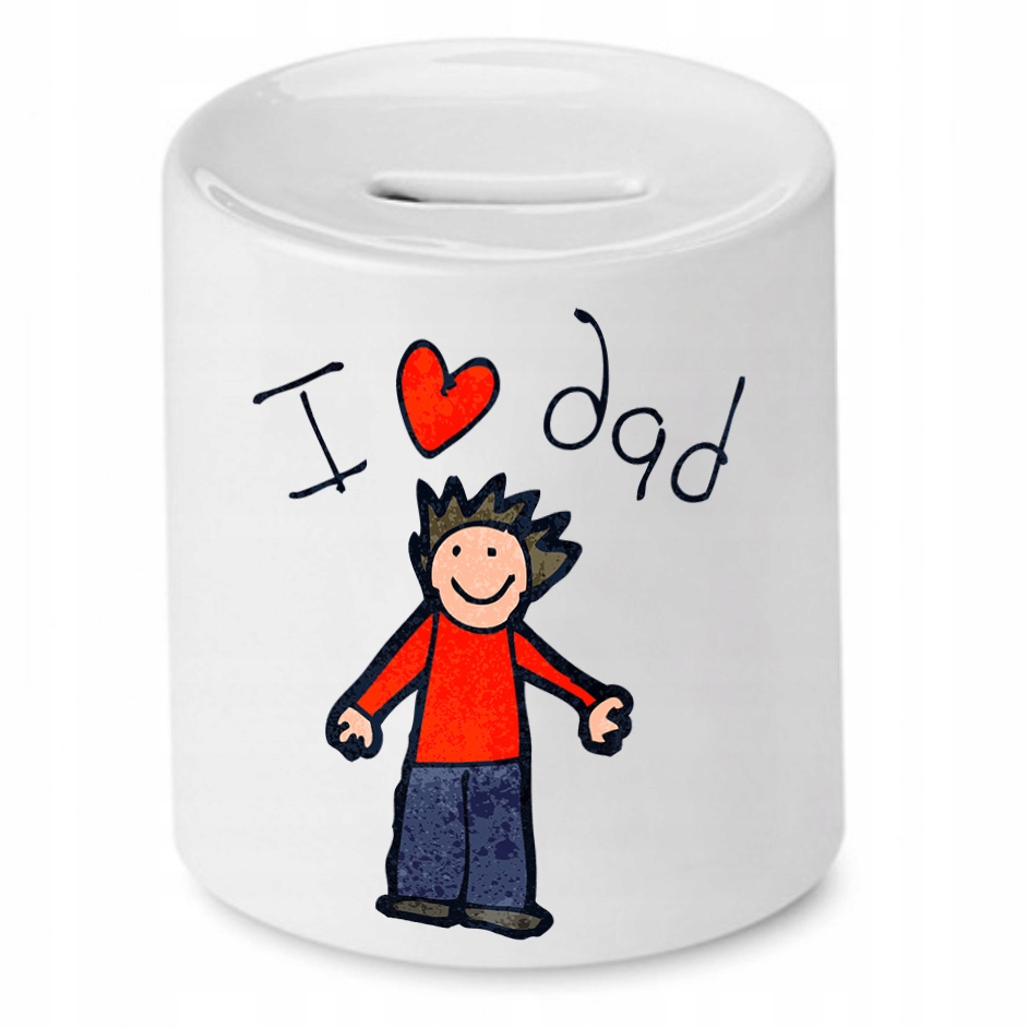 Skarbonka Dla Taty I Love Dad Kocham Tatę Prezent Z Nadrukiem Ze Zdjęciem