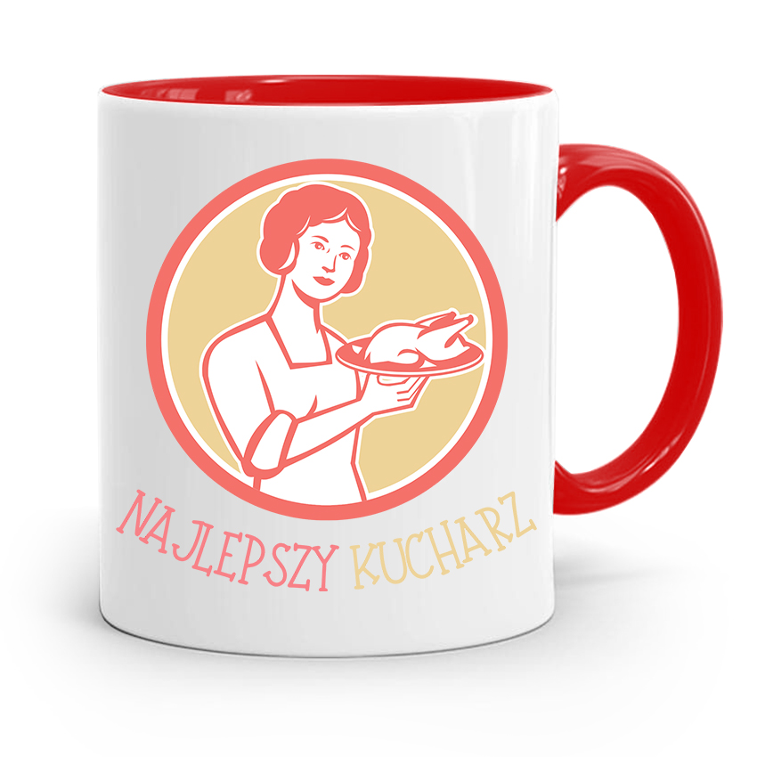 Kubek Czerwony Dla Najlepszego Kucharza Kucharki Z Nadrukiem Ze Zdjęciem