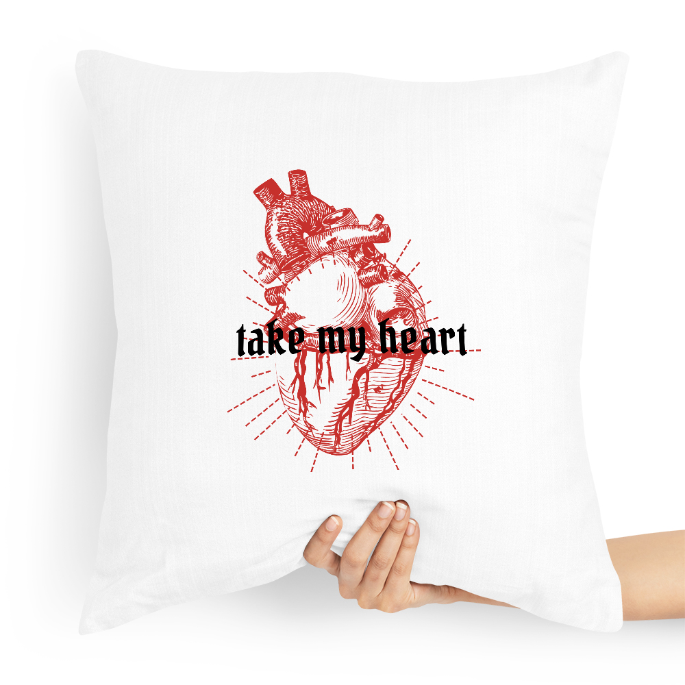 Poduszka Prezent Na Walentynki Take My Heart Z Nadrukiem Ze Zdjęciem