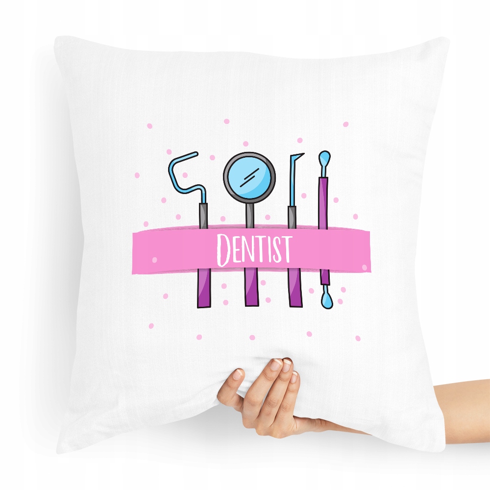 Poduszka Prezent Dla Najlepszego Dentysty Świata Z Nadrukiem Ze Zdjęciem