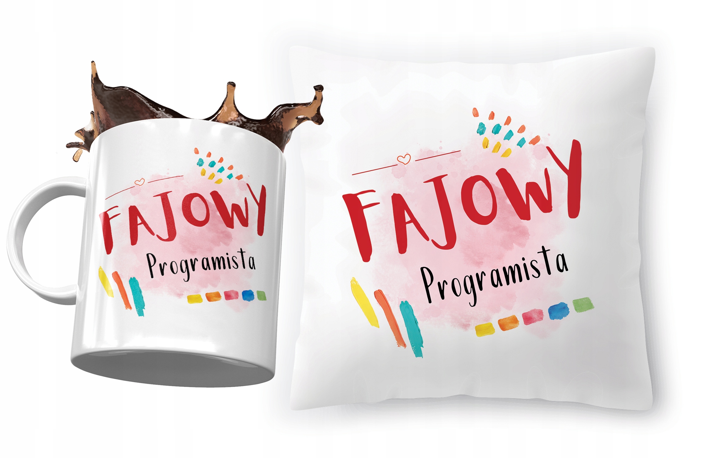 Zestaw Dla Programisty Poduszka + Kubek Na Prezent Z Nadrukiem Ze Zdjęciem