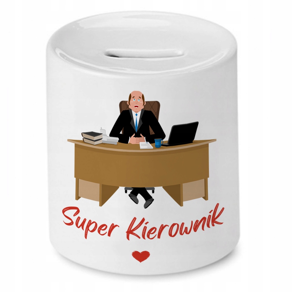 Skarbonka Dla Kierownika Super Kierownik Prezent Z Nadrukiem Ze Zdjęciem