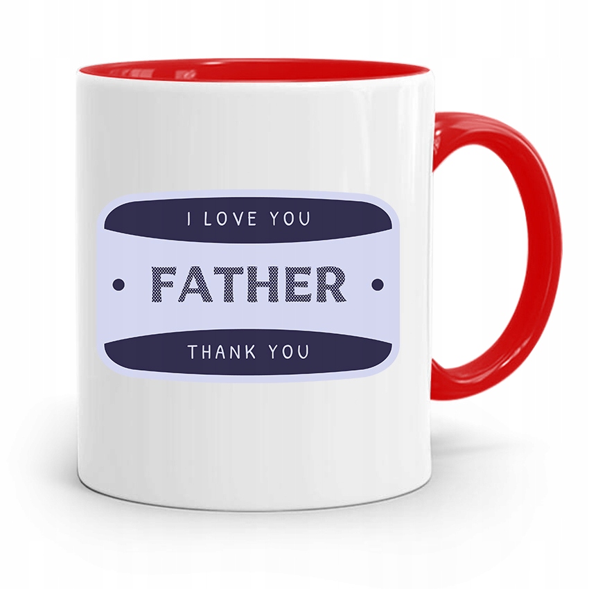 Kubek Czerwony Dla Taty Ojca Father Thank You Z Nadrukiem Ze Zdjęciem