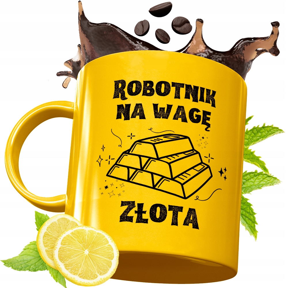 Złoty Kubek Premium Dla Robotnika Na Prezent Z Nadrukiem Ze Zdjęciem