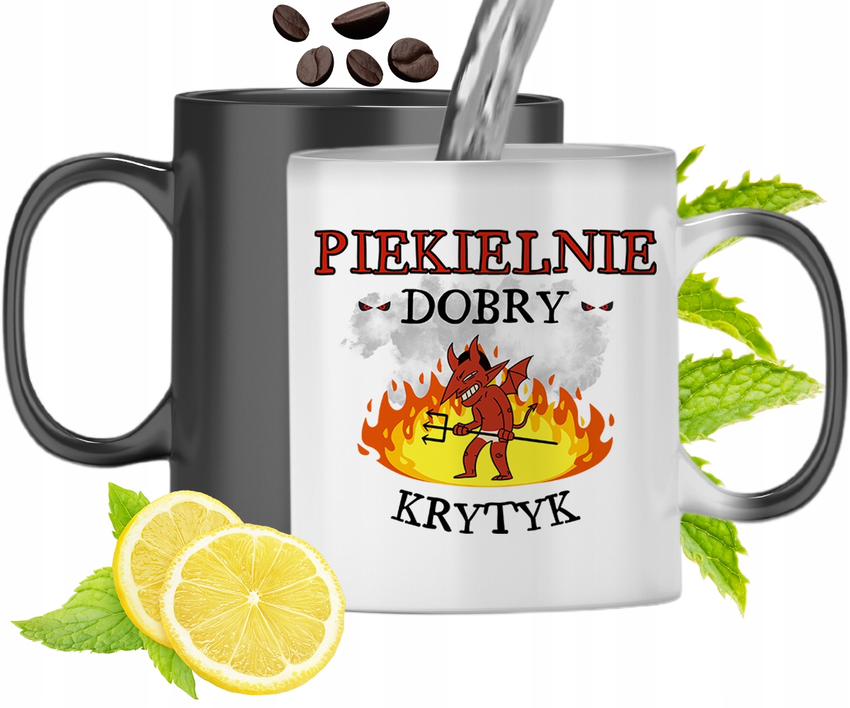 Kubek Magiczny Dla Krytyka Zmieniający Kolor Z Nadrukiem Ze Zdjęciem