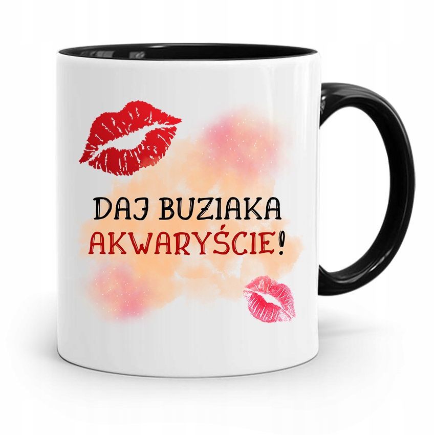 Dla Akwarysty Kubek Czarny Na Prezent Na Urodziny Z Nadrukiem Ze Zdjęciem