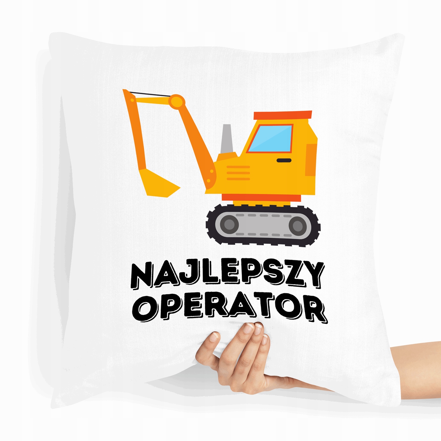 Poduszka Budowlańca Majster Najlepszy Operator! Z Nadrukiem Ze Zdjęciem