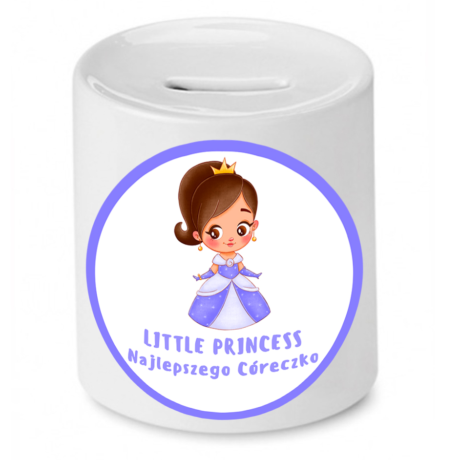 Skarbonka Dla Córki Little Princess Prezent Z Nadrukiem Ze Zdjęciem