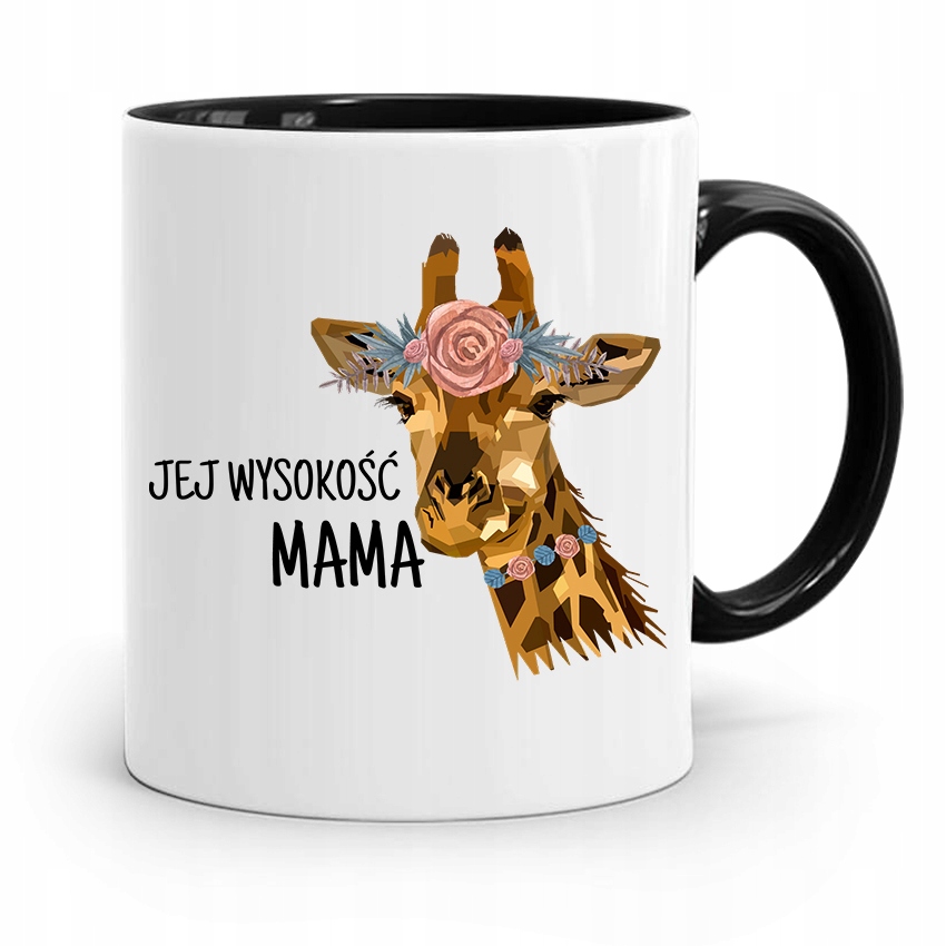 Kubek Czarny Prezent Dla Mamy Jej Wysokość Mama Z Nadrukiem Ze Zdjęciem