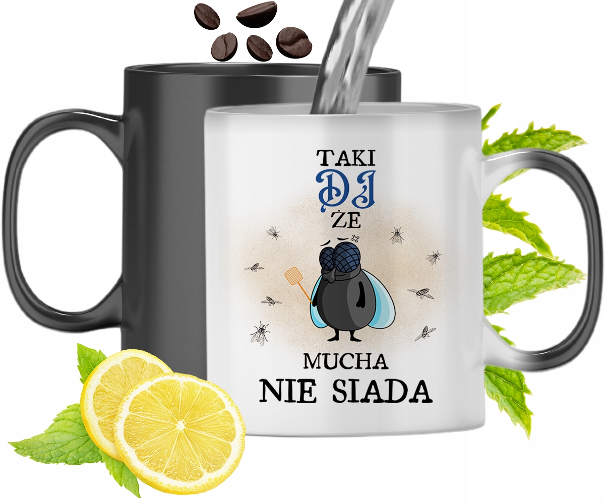 Kubek Magiczny Dla Dja Zmieniający Kolor Prezent Z Nadrukiem Ze Zdjęciem