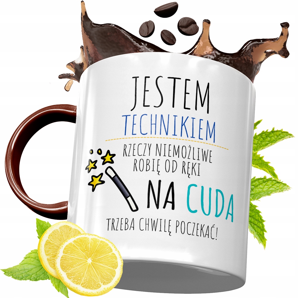 Kubek Bordowy Dla Technika Na Urodziny Prezent Z Nadrukiem Ze Zdjęciem