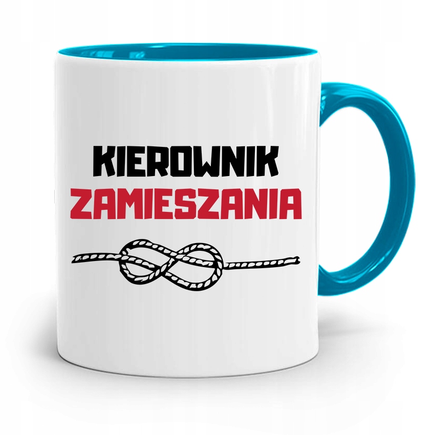 Kubek Błękitny Dla Kierownika Zamieszania Prezent Z Nadrukiem Ze Zdjęciem