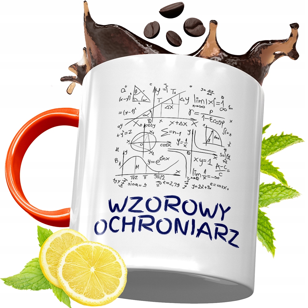 Kubek Pomarańczowy Dla Ochroniarza Prezent Z Nadrukiem Ze Zdjęciem