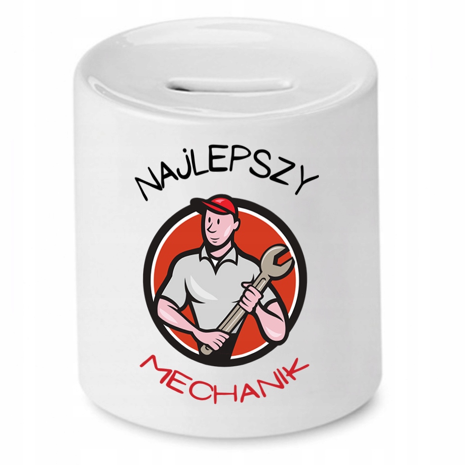 Skarbonka Dla Mechanika Najlepszy Mechanik Prezent Z Nadrukiem Ze Zdjęciem