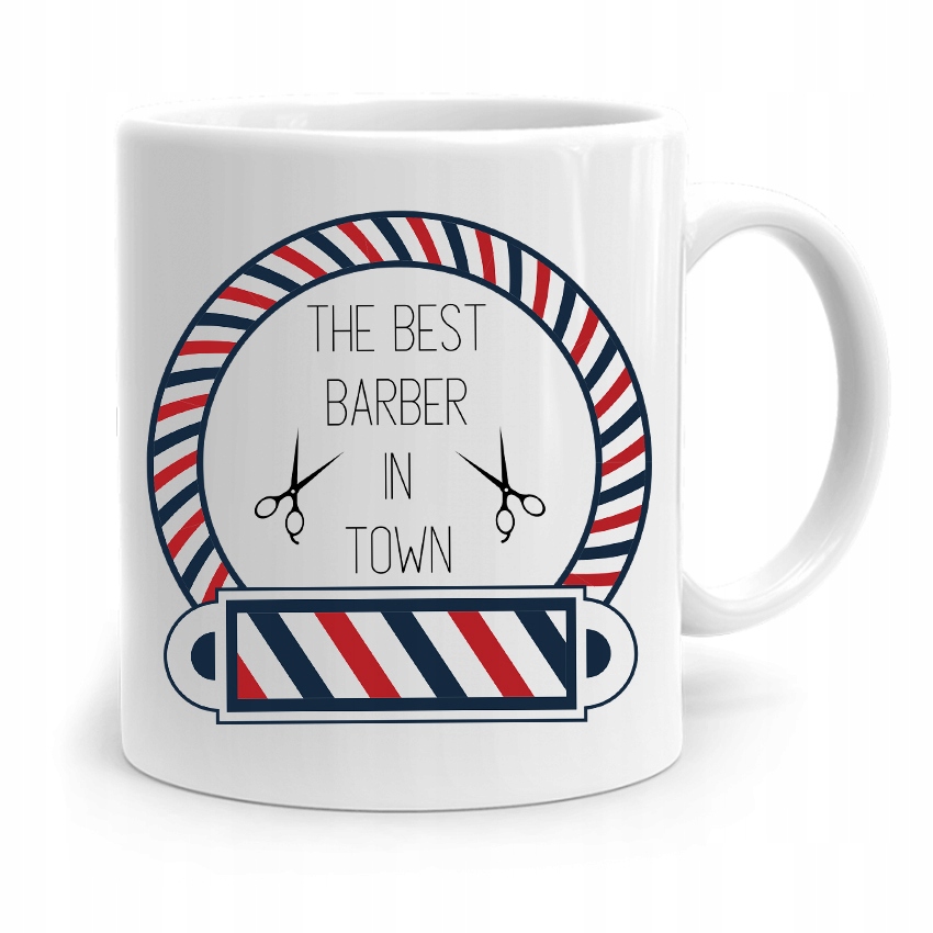Kubek Prezent Dla Fryzjera The Best Barber In Town Z Nadrukiem Ze Zdjęciem