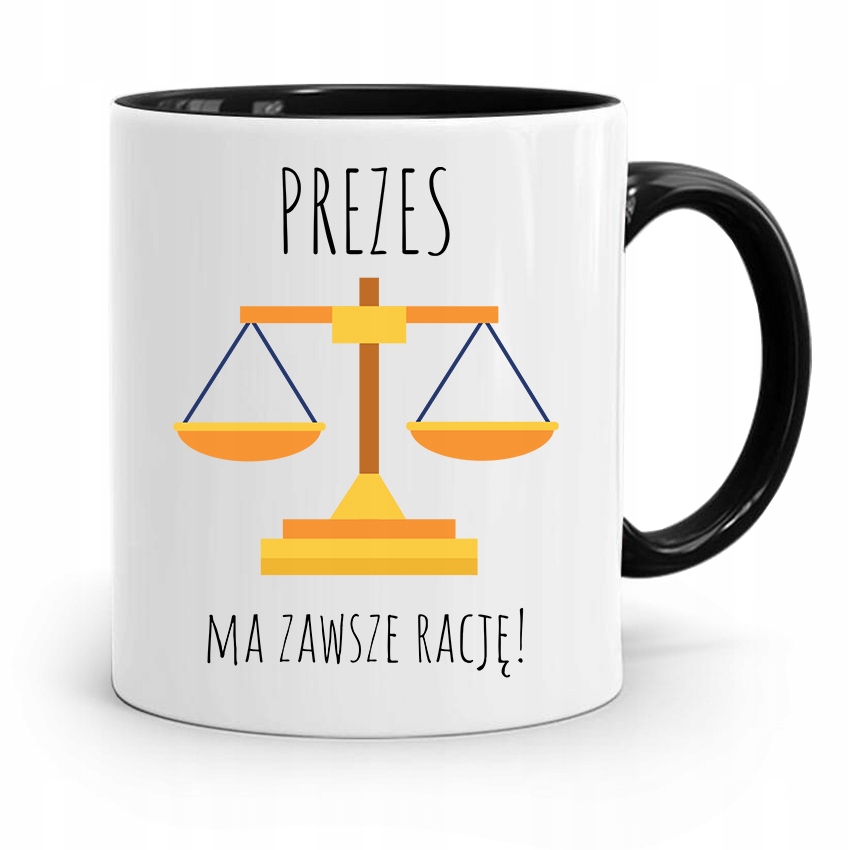 Dla Prezesa Viceprezesa Kubek Czarny Na Prezent Z Nadrukiem Ze Zdjęciem