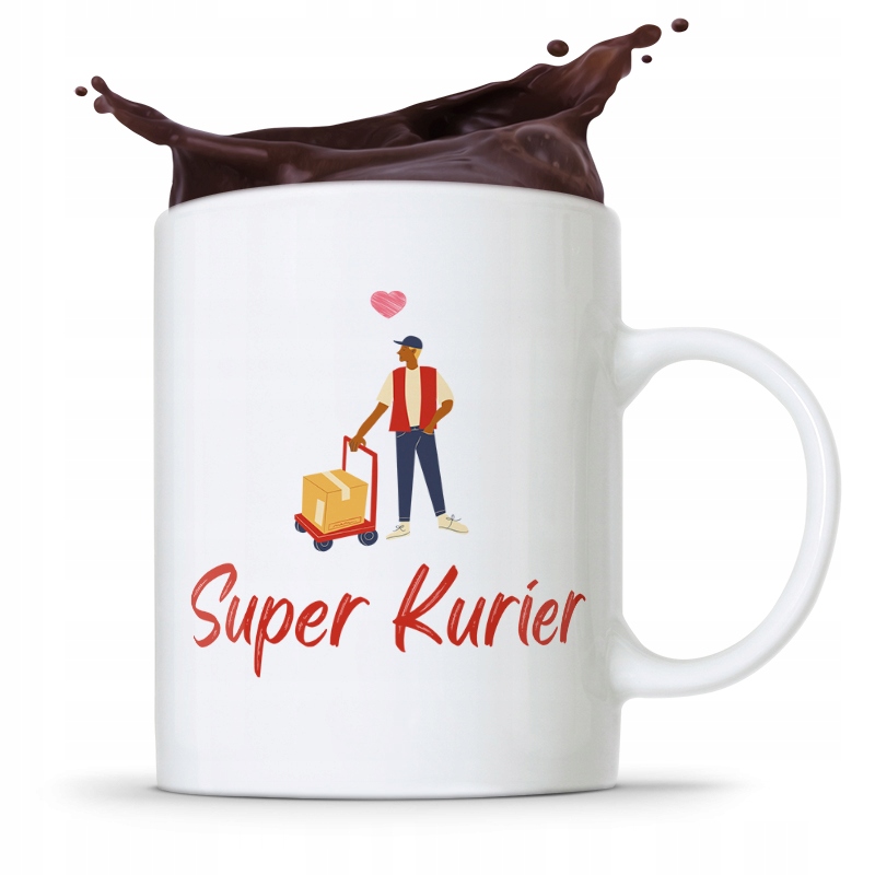 Kubek Prezent Dla Kuriera Super Kurier Prezent Z Nadrukiem Ze Zdjęciem