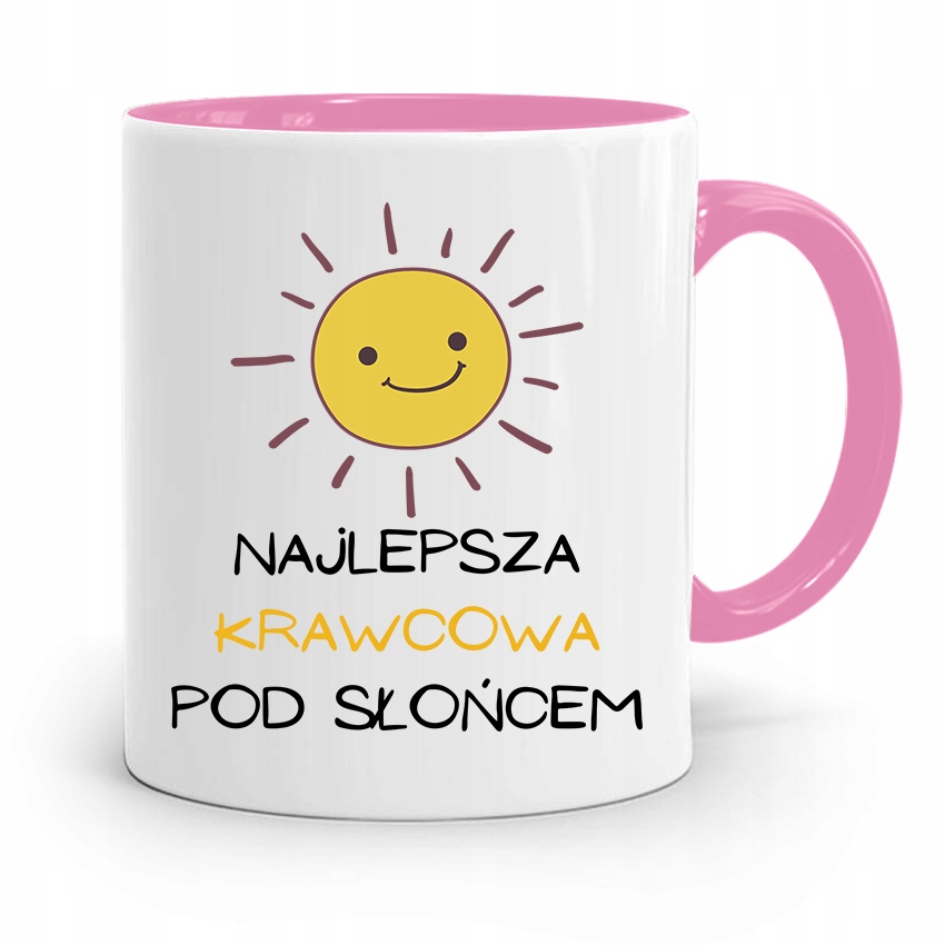 Kubek Różowy Krawca Krawcowej Najlepsza Krawcowa Z Nadrukiem Ze Zdjęciem