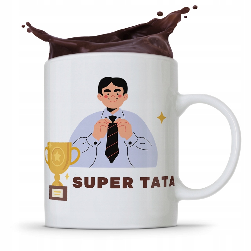 Kubek Na Dzień Ojca Dla Taty Super Tata Prezent Z Nadrukiem Ze Zdjęciem