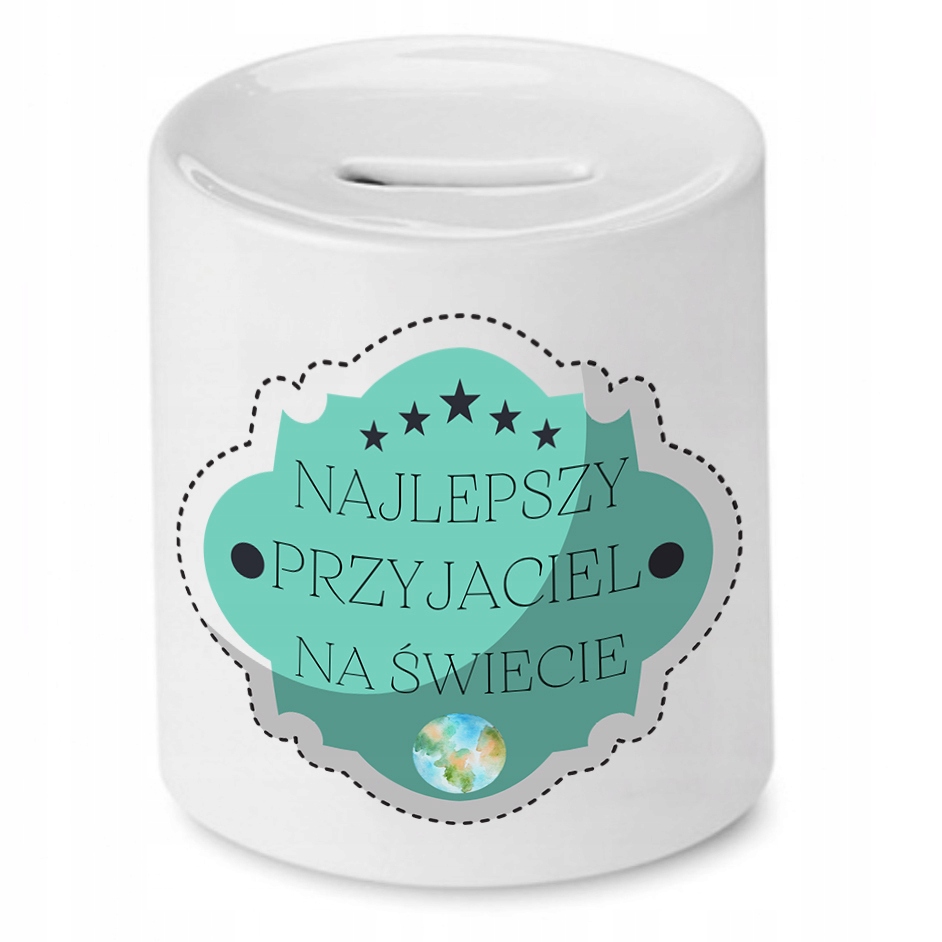 Skarbonka Dla Przyjaciela Najlepszy Na Świecie Z Nadrukiem Ze Zdjęciem