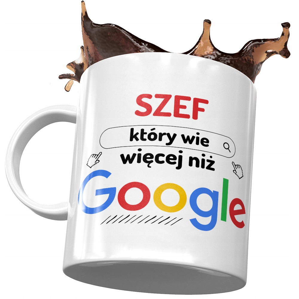 Kubek Dla Szefa Szef Który Wie Więcej Niż Google Z Nadrukiem Ze Zdjęciem
