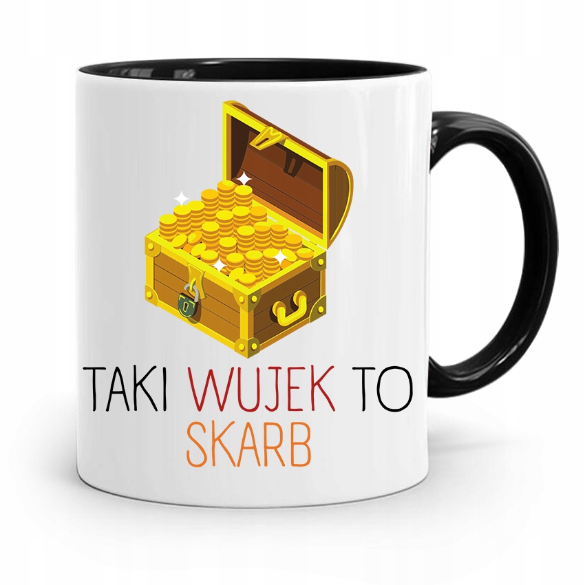 Kubek Czarny Prezent Dla Wujka Taki Wujek To Skarb Z Nadrukiem Ze Zdjęciem