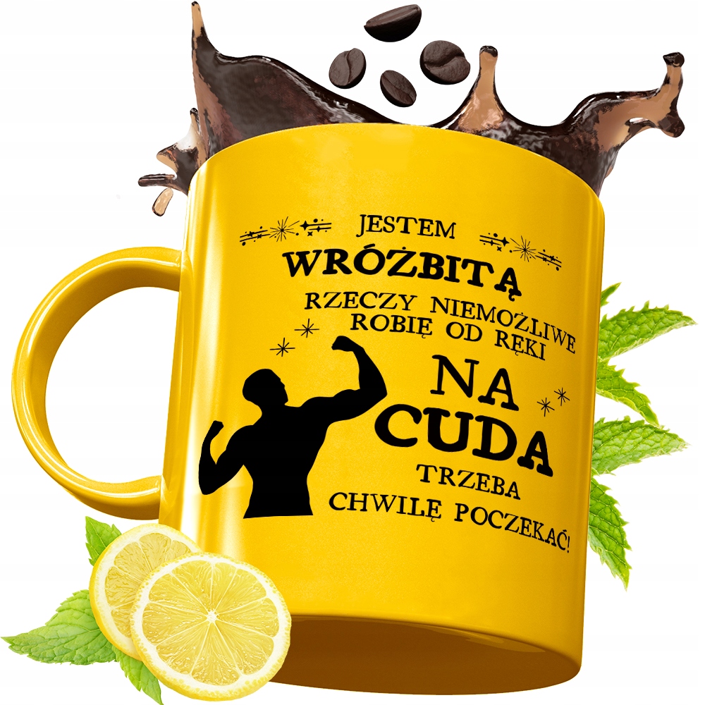 Złoty Kubek Premium Dla Wróżbity Prezent Z Nadrukiem Ze Zdjęciem