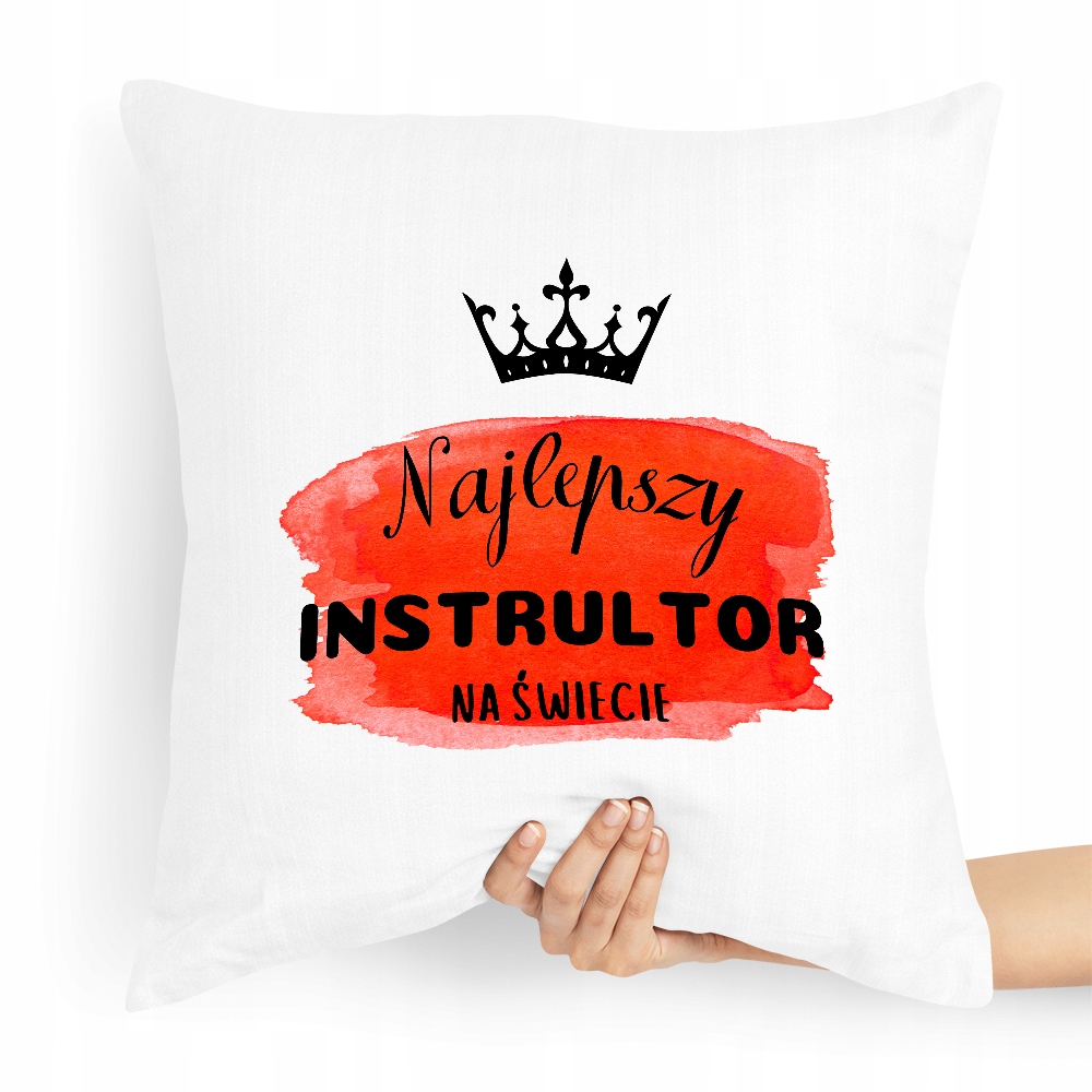 Poduszka Dla Instruktora Najlepszy Instruktor Z Nadrukiem Ze Zdjęciem