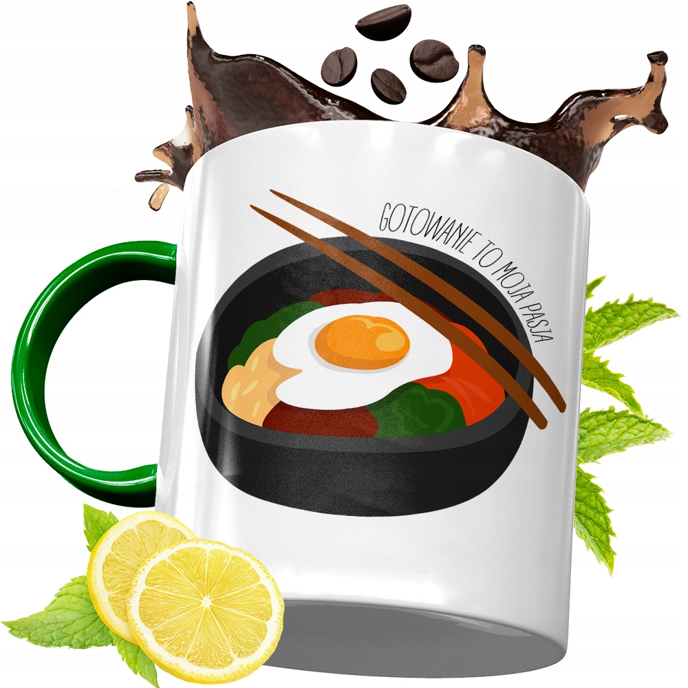 Kubek Zielony Dla Kucharza Idealny Prezent Z Nadrukiem Ze Zdjęciem