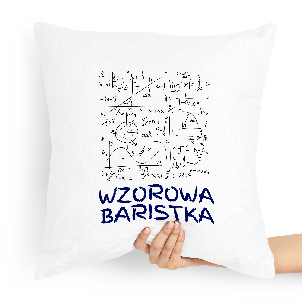Prezent Poduszka Dla Baristy Wzorowa Baristka Z Nadrukiem Ze Zdjęciem