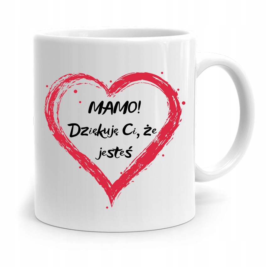 Kubek Prezent Dla Mamy Dziękuje Ci Że Jesteś Z Nadrukiem Ze Zdjęciem