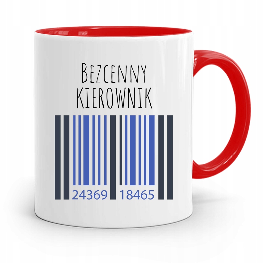 Kubek Czerwony Prezent Dla Bezcennego Kierownika Z Nadrukiem Ze Zdjęciem