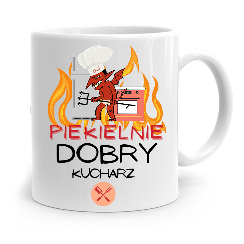 Kubek Prezent Dla Piekielnie Dobrego Kucharza Z Nadrukiem Ze Zdjęciem