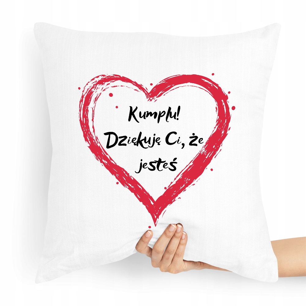 Poduszka Dla Przyjaciela Kumplu Dziękuje Ci! Z Nadrukiem Ze Zdjęciem