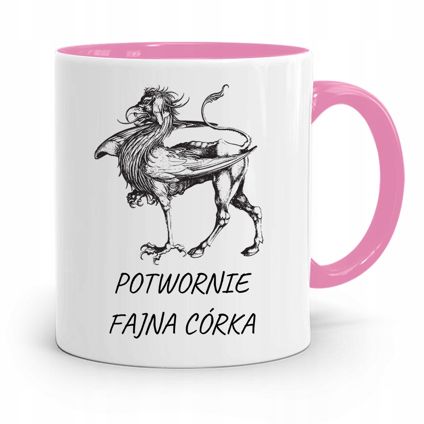 Kubek Różowy Prezent Dla Córki Potwornie Fajna Z Nadrukiem Ze Zdjęciem