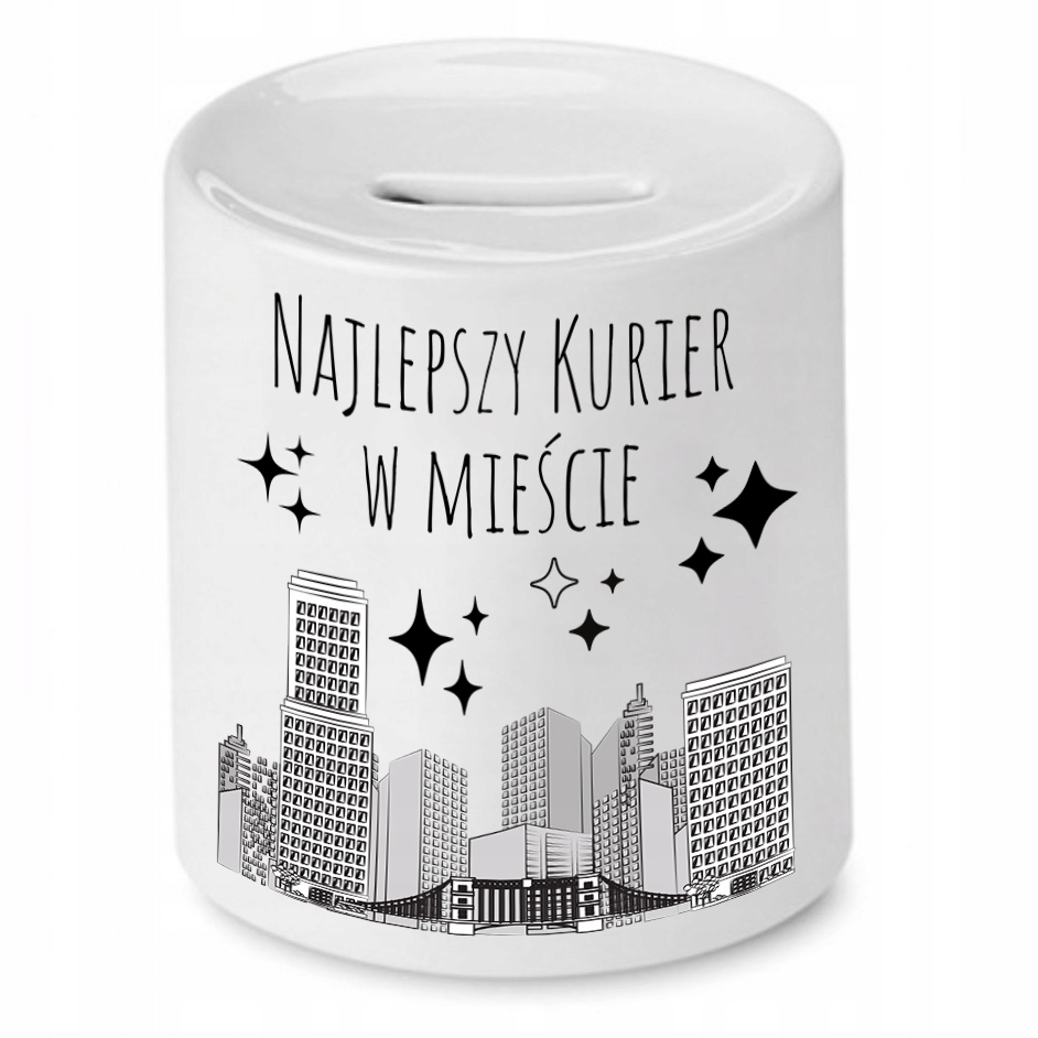 Skarbonka Dla Kuriera Najlepszy Kurier W Mieście Z Nadrukiem Ze Zdjęciem