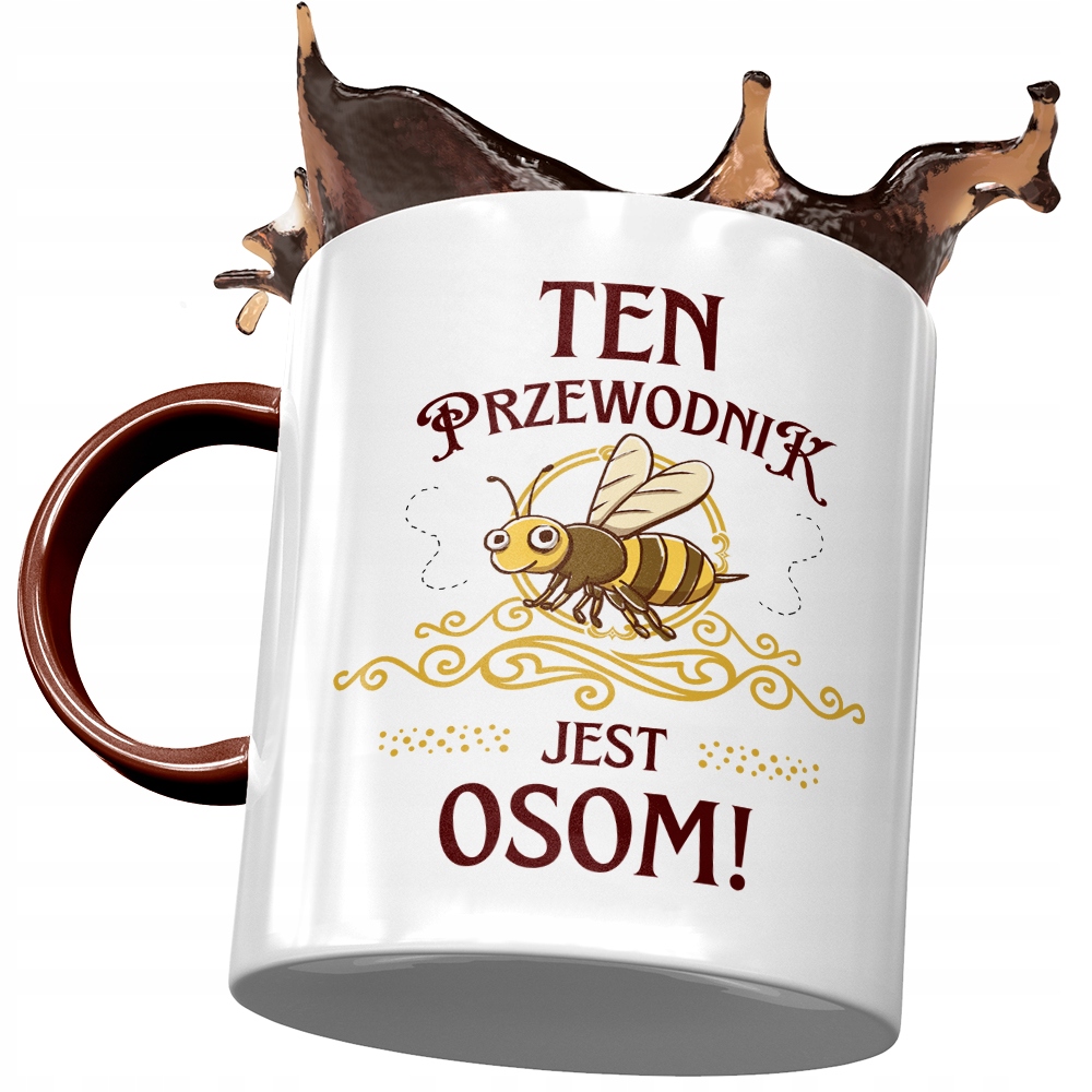 Kubek Bordowy Dla Przewodnika Przewodnik Jest Osom Z Nadrukiem Ze Zdjęciem